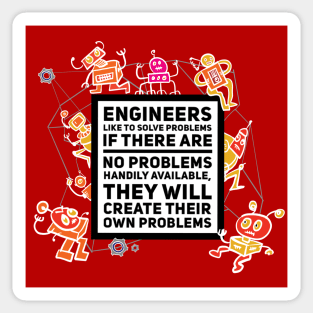 Engineers problem solving nature Sticker